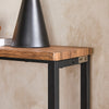 SoBuy Pladsbesparende Sidebord Konsolbord i industriel stil Længde 120 cmBredde 20 cm Højde 65 cm brun FSB19-N