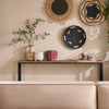 SoBuy Pladsbesparende Sidebord Konsolbord i industriel stil Længde 120 cmBredde 20 cm Højde 65 cm brun FSB19-N
