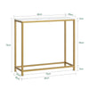 SoBuy Pladsbesparende Sidebord Konsolbord marmormønstret Længde 80 cmBredde 30 cm Højde 75 cm FSB29-G