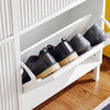 SoBuy Skoskab Skohylde Skoreol til indgangen med 4 hylder FSR177-L-W