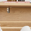 SoBuy Skoskabe smal skoopbevaring til hall, skohylde lukket, rumbesparelse, for op til 8 par sko spidsbeskyttelse, træudseende, B 60 x H88 x D 24 cm, FSR200N