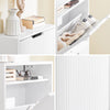 SoBuy FSR204-W sko skab indgangsskab til sko-extra smal 19 cm dyb, lodret/vandret montering, opbevaring af sko og små genstande-MDF E1, hvid, 35 kg, 50x19x100 cm