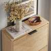 SoBuy FSR213-N smalt skoskab - træskoskab 24 cm bredt, stor kapacitet til sko op til str. 47, nordisk design, ideel til hall, entré, familie, farve træ, mål 60x24x120 cm