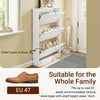 SoBuy FSR215-W Skoskab smalt - ekstremt smalt 18 cm, passer til store sko op til EU 47, smalt skoskab til entre, haller, små lejligheder, pladsbesparende - 76 x 18 x 113 cm