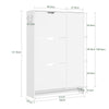 SoBuy FSR204-W sko skab indgangsskab til sko-extra smal 19 cm dyb, lodret/vandret montering, opbevaring af sko og små genstande-MDF E1, hvid, 35 kg, 50x19x100 cm
