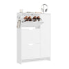 SoBuy FSR204-W sko skab indgangsskab til sko-extra smal 19 cm dyb, lodret/vandret montering, opbevaring af sko og små genstande-MDF E1, hvid, 35 kg, 50x19x100 cm