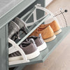 SoBuy skoholder med sæde med låger Skobænk med hynde bænk til indgang med hynde Skoskab skohylde FSR64-HG