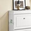 SoBuy FSR78-L-W-skoskabe med 2 foldekluge, skoopbevaring til hall, indgangsplads til 12 par sko, 75x24x96 cm hvid