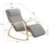 SoBuyGyngestol Relax Lænestol Lænestol Benstøtte Justerbar grå, FST16-DG