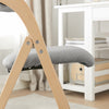 SoBuy FST92-Nx2 sammenklappelige spisestuestole i træ - Sæt med 2 ergonomiske polstrede køkkenstole, pladsbesparende design til små rum, lysegrå
