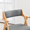 SoBuy FST98-HG massivt træ foldbar spisestuestol med hynde - Komfortabel klapstol til køkken, stue, kontor eller terrasse, pladsbesparende design, grå