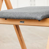 SoBuy FST98-HG massivt træ foldbar spisestuestol med hynde - Komfortabel klapstol til køkken, stue, kontor eller terrasse, pladsbesparende design, grå