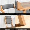 SoBuy FST98-HG massivt træ foldbar spisestuestol med hynde - Komfortabel klapstol til køkken, stue, kontor eller terrasse, pladsbesparende design, grå