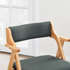 SoBuy FST98-SG Sammenklappelig spisestuestol i træ med hynde - Komfortabel foldestol til køkken, stue, kontor eller have, pladsbesparende, mørkegrå