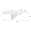 SoBuy Vægmonteret klapbord pladsbesparende Foldebord Barbord, Længde 60 cm Bredde 40 cm, hvid FWT03-W