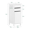SoBuy Sengebord Sofabord Sidebord med opbevaring Arkivskab FWT108-W