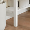 SoBuy Hjørnebord med reol og skuffe , 76*76 cm hvid FWT31-W
