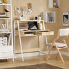 SoBuy Lille skrivebord med reol, skuffe og terning Måling af bordpladen L76 * D50 * H75 cm FWT63-N
