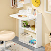 SoBuy Pladsbesparende klapbord med 2 hylder, skrivebord med reol, FWT92-W