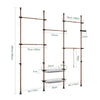 SoBuy Garderob, Klädstång, Klädställning, KLS04-BR