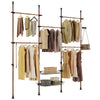 SoBuy Garderob, Klädstång, Klädställning, KLS04-BR