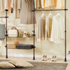SoBuy Garderob, Klädstång, Klädställning, KLS04-BR