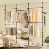 SoBuy Garderob, Klädstång, Klädställning, KLS04-BR