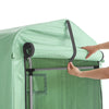 SoBuy Cykelgarage Vejrbestandigt udstyr Skur Cykelgarage til 1-2 cykler carport telt med UV-beskyttelsescykelskur til regnovertræk Terrace Motorcykel Garage House Green 120 X 163 x 176 cm KLS11-Gr
