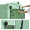 SoBuy Haveopbevaring, vandtæt udendørs skur, motorcykelopbevaring med kroge, cykel- og værktøjsgarage, opbevaringsskur, grøn, 159x219x165 cm, KLS11-L-GR
