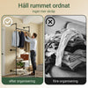 SoBuy KLS03-II-HG Justerbar og stabil tøjstativ - Teleskopisk åben garderobe til soveværelse og walk-in closet, grå