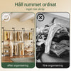 SoBuy KLS03-II-HG Justerbar og stabil tøjstativ - Teleskopisk åben garderobe til soveværelse og walk-in closet, grå