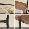 SoBuy KLS03-II-HG Justerbar og stabil tøjstativ - Teleskopisk åben garderobe til soveværelse og walk-in closet, grå