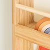 SoBuy KMB08-N Børnebogreol, børneværelses væghylde, børnehylde, opbevaringshylde med 4 hylder til bøger, legetøj og dekoration, børneværelsesmøbler, natur, 80 x 118 x 12 cm