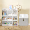 SoBuy KMB120-W børnehylde Montessori hyldebørn med 9 åbne rum børnehylde til legetøj opbevaring hvid 95 x 105 x 34 cm