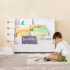 SoBuy Børnebogreol 4 Hylder & Skuffe, Legetøjsopbevaring & Bogstativ | Hvid 70x30x60cm KMB32-K-W
