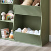 SoBuy KMB55-K-GR Børns boghylde Montessori hyldebørn med 5 åbne rum børnehylde til legetøj opbevaring grøn 80 x 104 x 34 cm