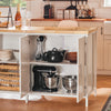 SoBuy Køkkenø Skænk Vitrineskab Køkkenskab KNL09-WN