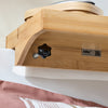 SoBuy Sengebord, hylde til seng, Længde 36 cm Bredde 25 cm Højde 9 cm bambustræ NKD01-N