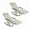 SoBuy, 2 x Gungstol, Loungestol, Utemöbler, 2-sits, Beige, OGS28-MIx2