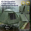 SoBuy, 4-i-1-telt med sovepose til campingstol, luftmadras, sammenklappelig barneseng og tilbehør til 2 personer, OGS32-L-GR