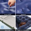 Sobuy OGS32-II-GR-P01 Luftmadras med pumpe enkeltseng liggeunderlag campingmadras rejsemadras luftmadras camping til private campingmadras grøn 191 x 22 x 76 cm