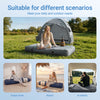 Sobuy OGS32-II-HG-P01 Luftmadras med pumpe enkeltseng liggeunderlag campingmadras rejsemadras luftmadras camping til private campingmadras grå 191 x 22 x 76 cm
