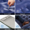 SoBuy OGS32-II-L-GR-P01 Luftmadras med pumpe dobbeltseng liggeunderlag campingmadras rejsemadras luftmadras camping til to, campingmadras grøn 191 x 22 x 137 cm