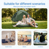 SoBuy OGS32-II-L-HG-P01 Luftmadras med pumpe dobbeltseng liggeunderlag campingmadras rejsemadras luftmadras camping til to, campingmadras grå 191 x 22 x 137 cm