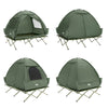 SoBuy Campingtält för 2 Personer – Med Fältsäng, 2-i-1 Tält | 193x145x185cm Grön OGS32-II-L-GR