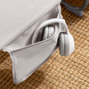 SoBuy 2 stk Sammenklappelige liggestole med nakkestøtte Solsenge med lomme Relaxstole beige OGS35-MIx2