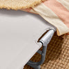 SoBuy 2 stk Sammenklappelige liggestole med nakkestøtte Solsenge med lomme Relaxstole beige OGS35-MIx2