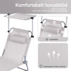 SoBuy Udendørs sammenfoldelig bærbar hvilestolstol stor hvilestol OGS48-mi