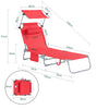 SoBuy Udendørs sammenfoldelig bærbar hvilestolstol stor hvilestol OGS48-R