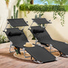 SoBuy Udendørs sammenklappelig bærbar loungestol Solseng Stor loungestol OGS48-SCHx2